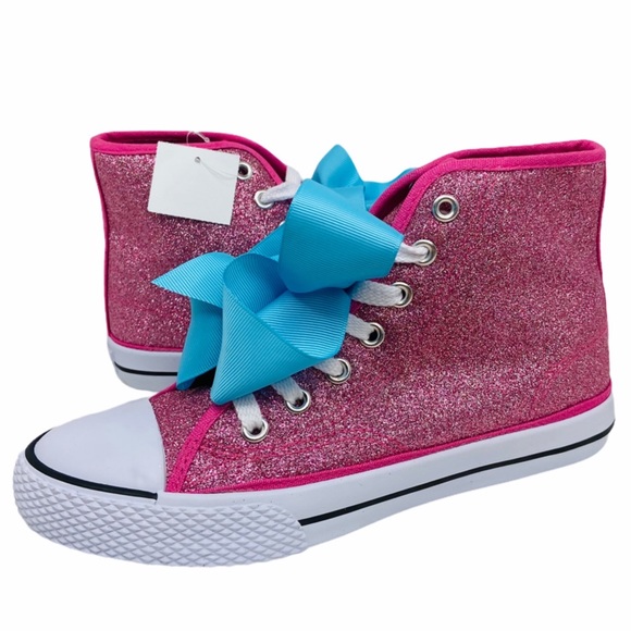 Jojo Siwa Hi Top Pink Glitter Sneakers - Picture 10 of 11